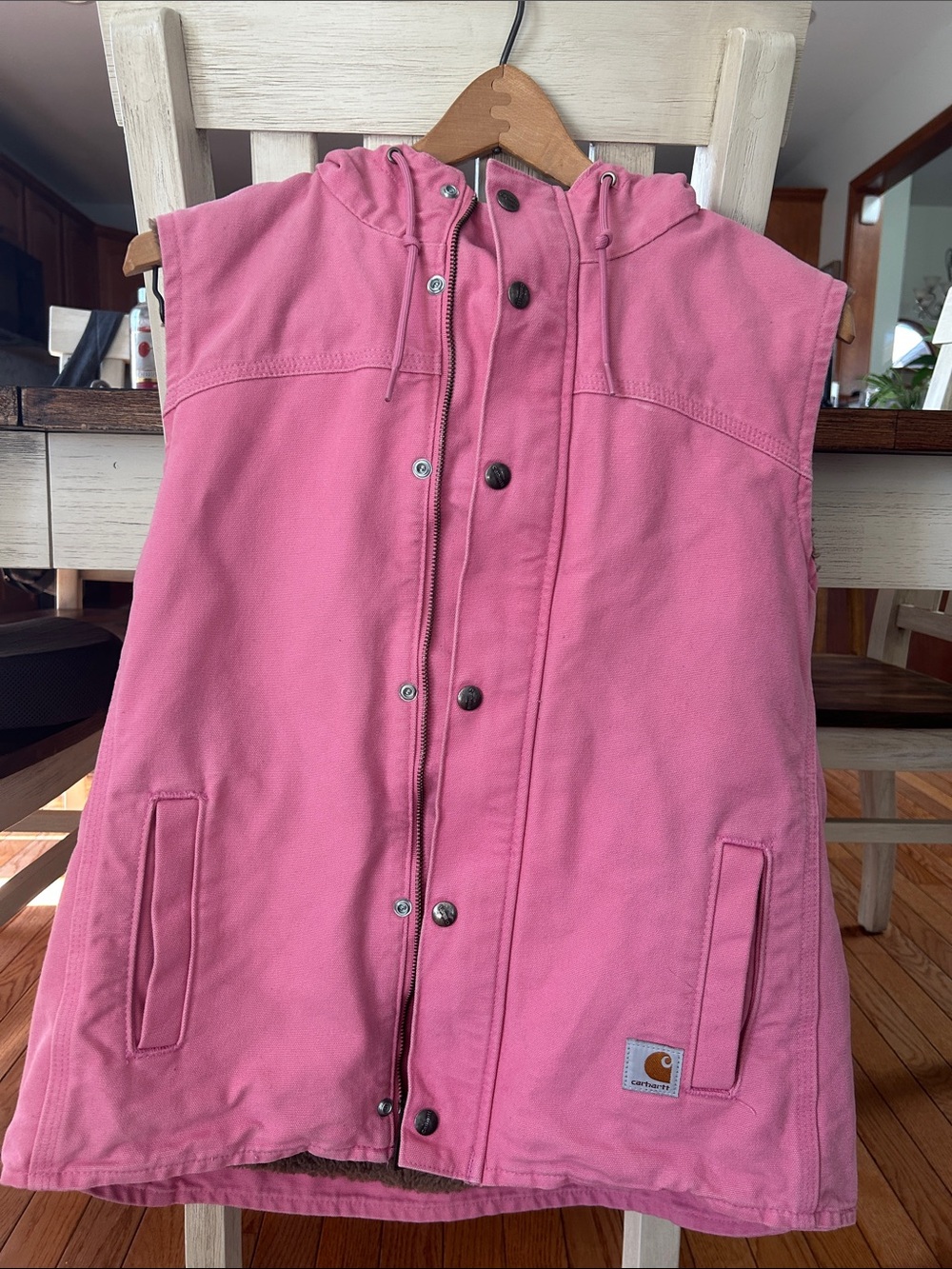 Carhartt Pink Hooded Sleeveless Vest M 8/10, EUC